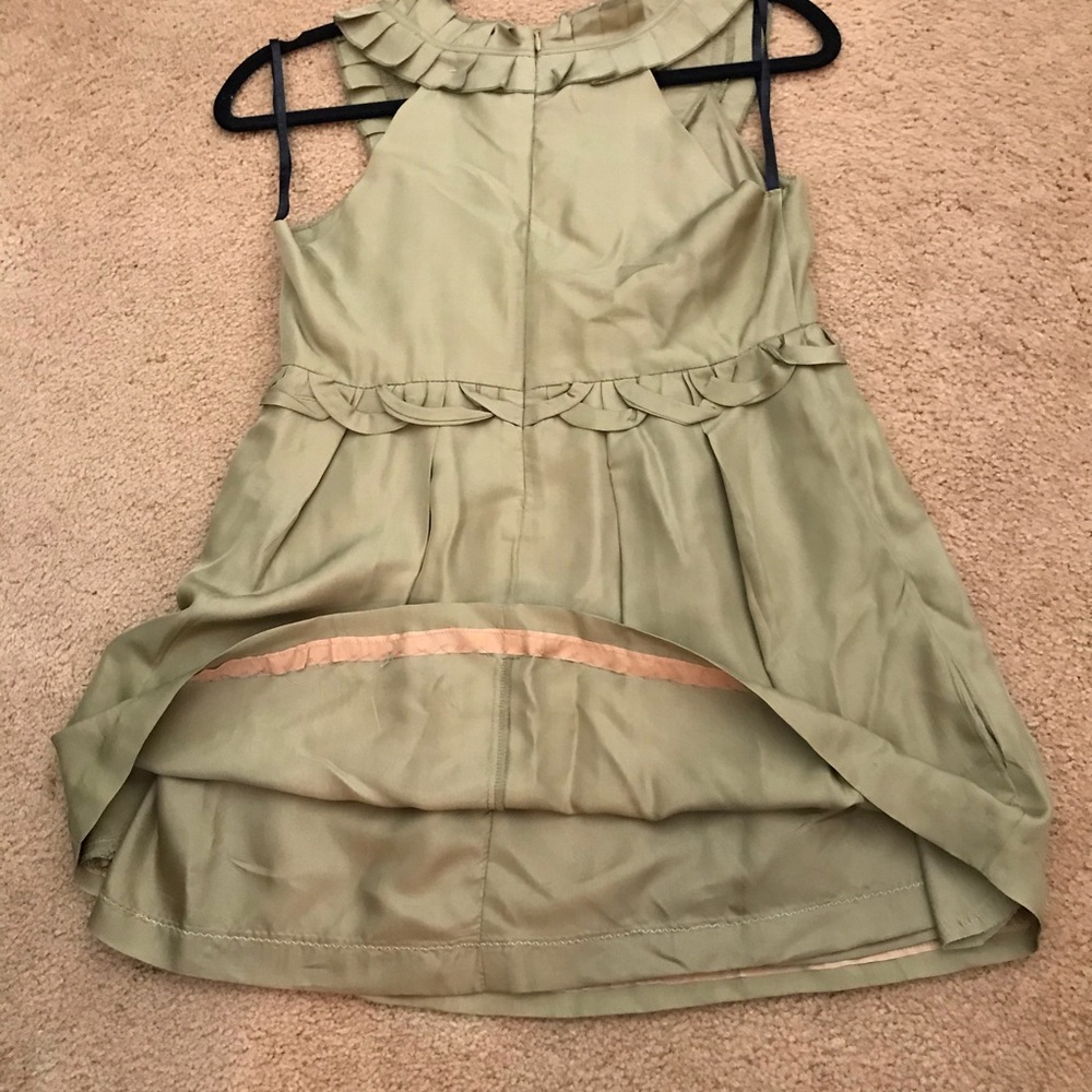 Free People silk top, khaki color,